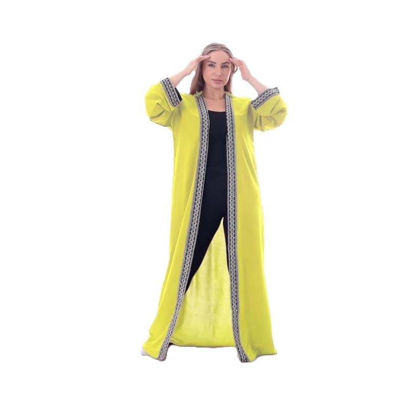 Pebeo Women's Long Sleeve Cardigan Free Size Fits 60 to 85 Kg Approximately Yellow One Size