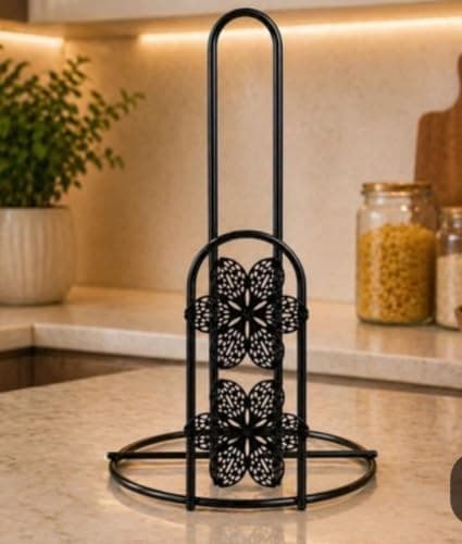 Generic Black Metal Kitchen Paper Towel Holder, .flo