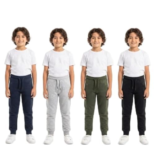 Red Circle Unisex Kids Bundle of 4 pants with pocket Bundle of 4 pants with pocket