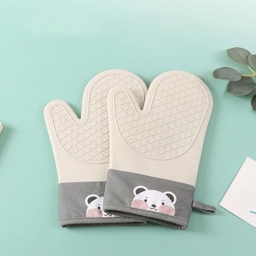 Generic Silicone Oven Mitts with Non-Slip Grip and Heat-Insulating Padding, .Ais Pot holder