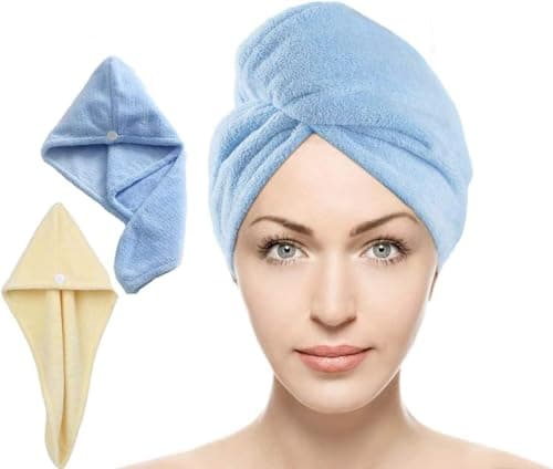 Mohair Microfiber Hair Bonnet Fast Drying Turban Towel for Wet Hair Wrap