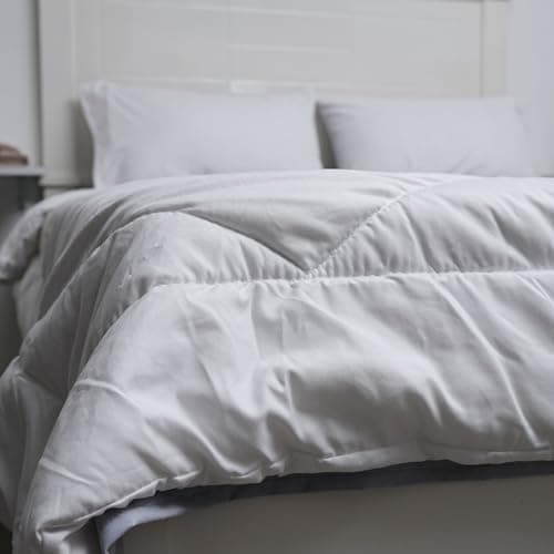 Ocra Light Duvet, White, Lightweight Summer Comforter, Hotel Style, Microfiber, Made in Egypt (White, Single 170x240) Blanket