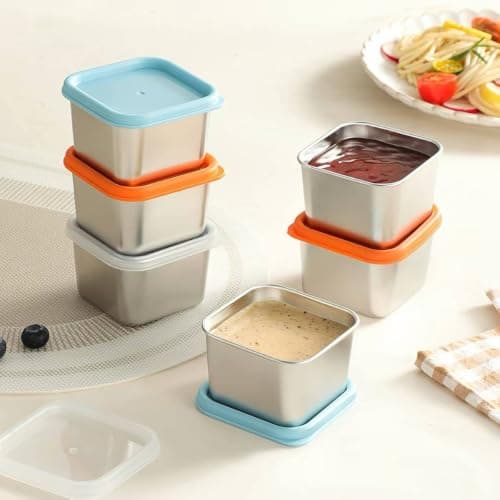Generic Stainless Steel Food Storage Container,Suitable for storing sauces, jam, honey, yogurt, nuts, cut fruit, and baby food.,Material: 304 Stainless Steel,Capacity: 150ml,Single container, .sa
