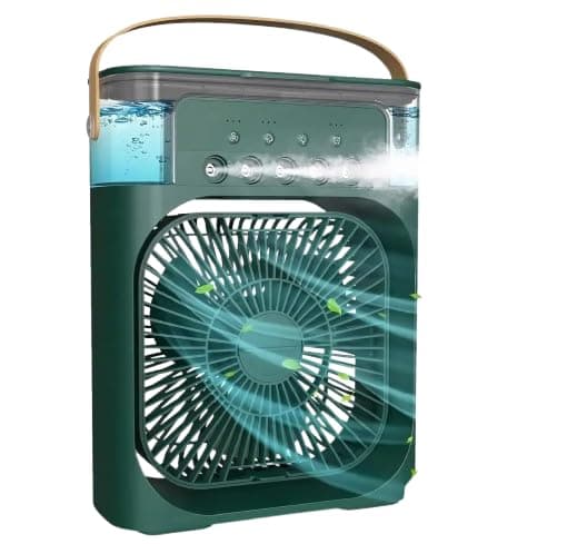 5 in 1 Portable Air Cooler Fan Steam Cooler Diffuser with Light Flashlight Timer