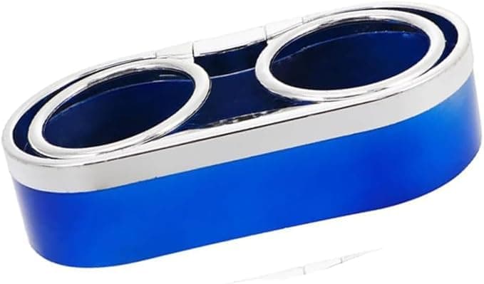 Car Drink Holder for Cars and Trucks, Double Adhesive Car Drink Holder Can Be Installed Anywhere Inside Car, 2 Adjustable Bottle Rings - Blue - sacar Cup holder