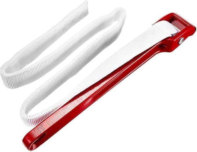 SACAR Pipe Wrench with Fixed Handle and Nylon Strap Anti-Slip Oil Filter Disassembly Tool for Multipurpose (30cm Long Handle, 12 Inch Tape)