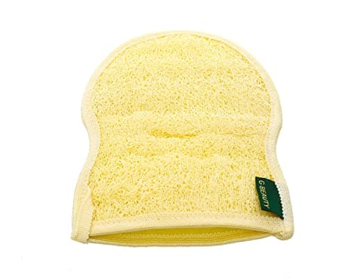 G-Beauty GBY-007 Small Natural Oval Glove Double Face Massage Loofah For Bath Spa and Shower – Beige Bathing sponge