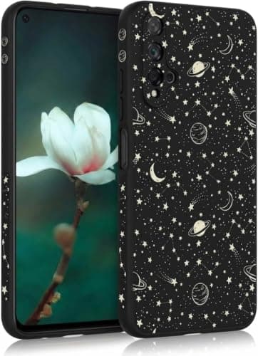 Case Compatible with Huawei Nova 5T - Ultra HD Long Lasting UV Printing Design on Back and Sides - Matte Surface Anti-Fingerprint (Galaxy, Celestial Body) Cellular phone case