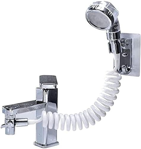 Basin Handheld Shower Kit, Filter Filtration Shower Head Sink Faucet Hose Sprayer External Handheld Shower Head Set Attachment Bathroom Sink Hose Sprayer for Hair Washing, Pet Showering Showerhead