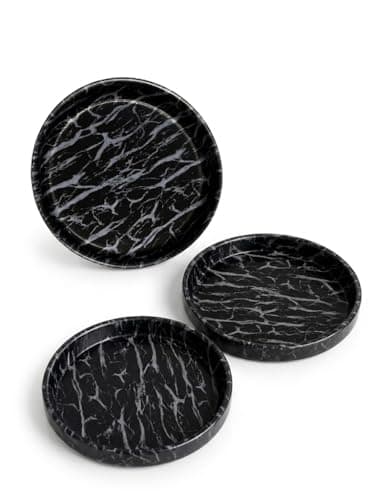 Serving and Preparing Tray Set 3 Pieces Multi Sizes 28/30 / 34 cm - Stylish Practical Design for Daily Use and High End Serving