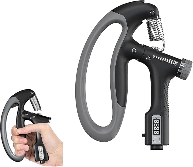 Hand Grip Strengthener Wrist Strengthener Adjustable Strength 10-100kg Electronic Repetition Counter, Comfortable Home Workout Fitness Equipment