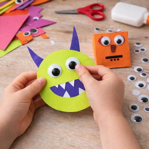 Set of 150 Googly Eyes Assorted Size Wiggly Round Pack Craft Scrapbooking Equipment Classroom Supplies Creative Diy Decoration Project Art Accessories size 8mm