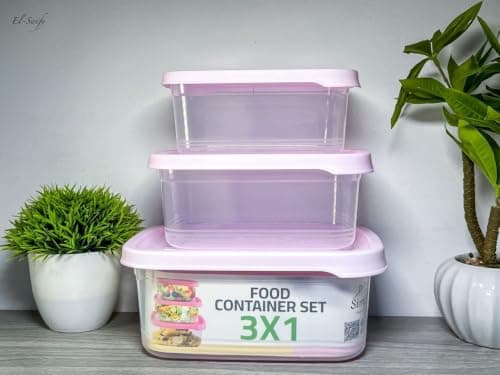 Generic Food Storage Container Set,Available in four sizes:1 Liter,1.5 Liters,2.5 Liters,Safe for use in the dishwasher, microwave, and freezer,Multicolors, .sew