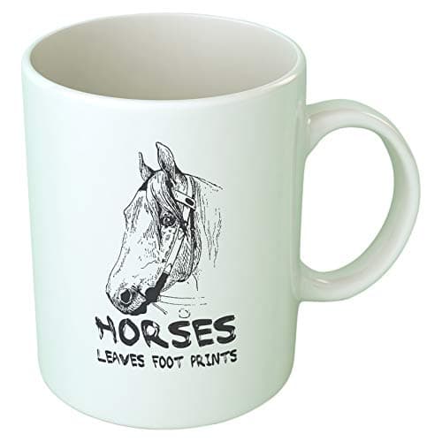 Upteetude Horse Coffee Mug - White Drinking cup