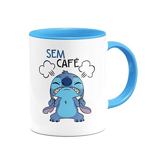 Lilo & Stitch Mug With Coffee And Without Coffee Indoor Light Blue Drinking cup
