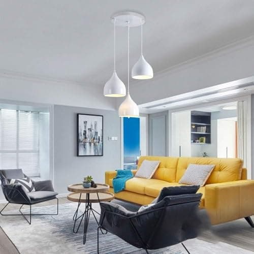 Generic Modern Ceiling Chandelier for Living Room, White, 15x18cm