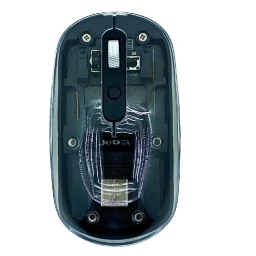 WD131P Transparent Wireless Mouse Bluetooth 2.4GHz Black | Standard Clicks, Adjustable DPI, USB-C Rechargeable