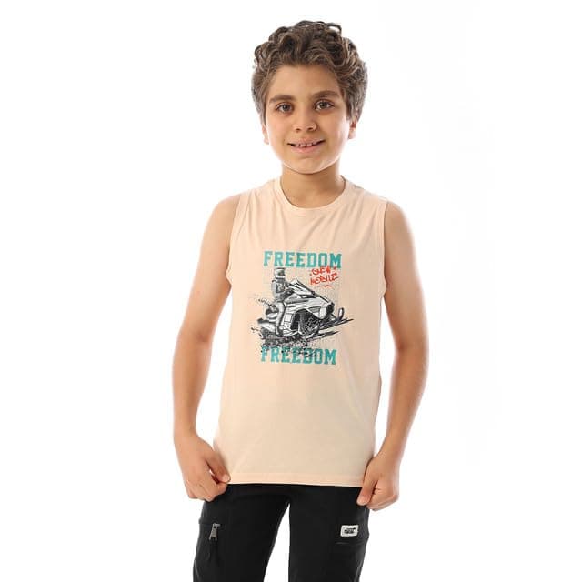 Andora Boys Sleeveless Printed Tank Top Slevelees T-Shirt (pack of 1)