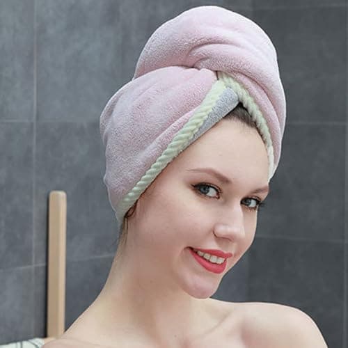 Microfiber Mohair Hair Bonnet Soft Drying Turban Wrap for Fast Hair Care Towel
