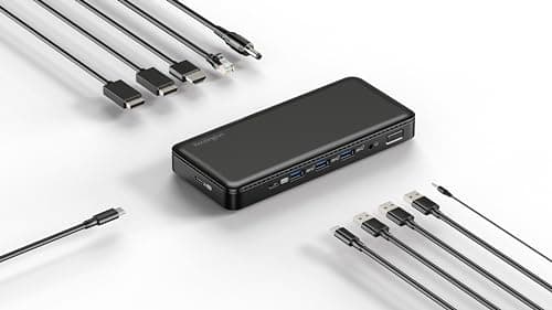 Kensington SD4839P USB-C 10Gbps Triple Video Driverless Docking Station with 85W Power Delivery, Easy Installation, 2 x DisplayPort++ 1.4, USB-A & HDMI 2.0 Ports, 3 Multi Screen Dock (K33480UK) Electronic device docking station