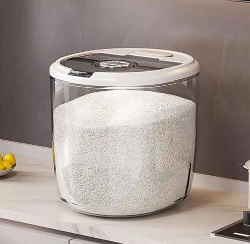 Generic Large storage container for rice and legumes*, Dimensions: 29 x 27 x 29 cm., Transparent design allows you to easily see the remaining amount. Includes a 160ml, measuring cup sew