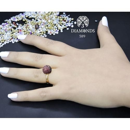 3 Diamonds 292474661779220 Band Ring For Women Gold Plated
