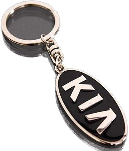 ميدالية معدنية لمفاتيح السيارة، رقم الموديل K، بلون اسود Keychain