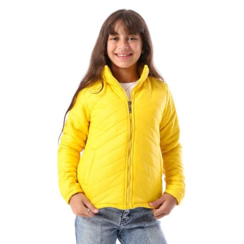 King Tout for Ready-Made Garments Girls Zip Through Neck Zipped Puffer Jacket (pack of 1)