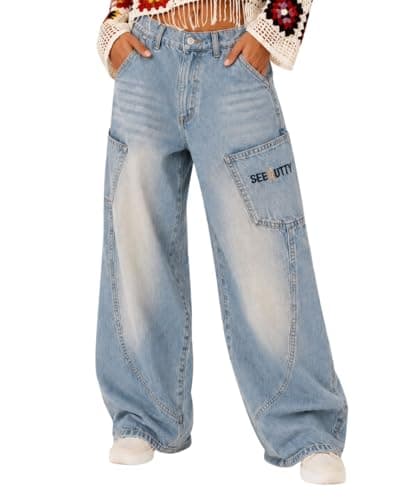 SkyWide Denim Pants