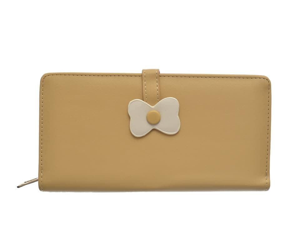 B&W Flower Clips Wallet, 045 Yellow