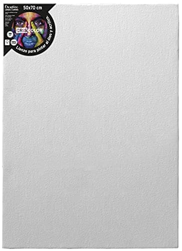 Criscolor Canvas for Painting 50X70CM, Cotton, White Reinforced art surface