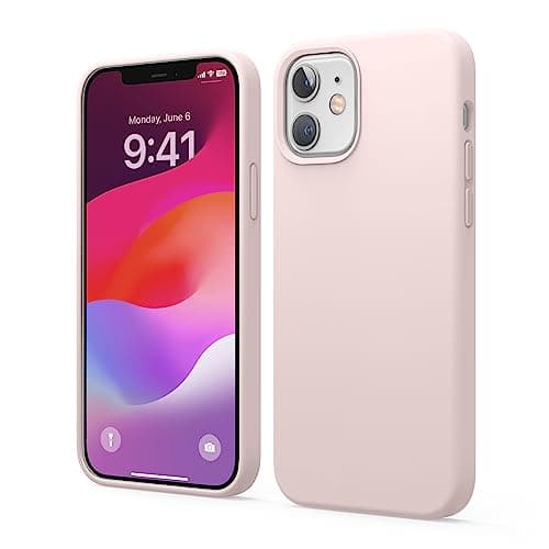 elago iPhone 12/12 Pro Silicone Case | Full Body Protective Cover, Shockproof, Anti-Scratch Soft Microfiber Lining, 6.1" (Lovely Pink) Cellular phone case
