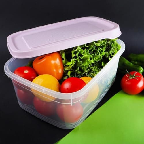 Generic 6-Liter Kitchen Storage Container with Lid, Clear Plastic Food Storage Organizer for Refrigerator .nin