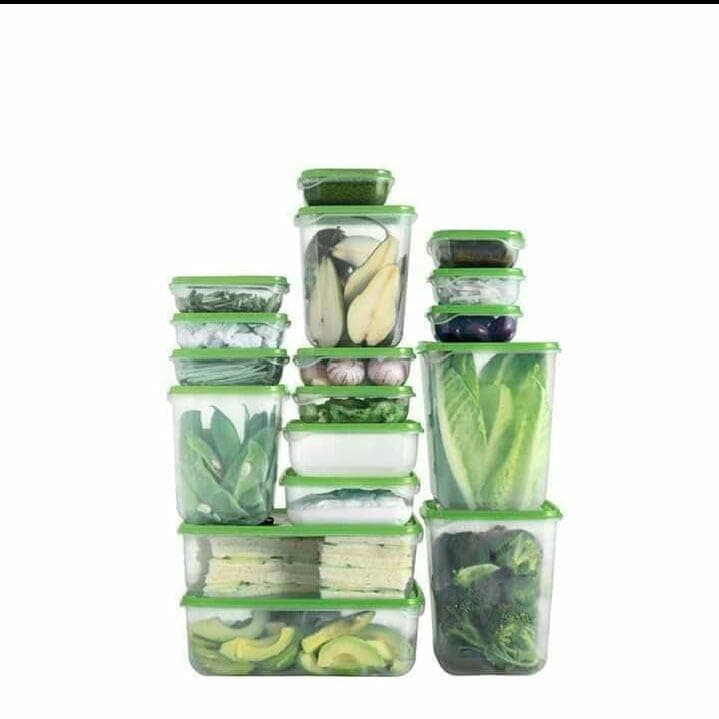 17 Pcs Refrigerator Organizer - Food and Beverage Storage Containers for Fridge, Freezer, Microwave, Dishwasher, Assorted Sizes