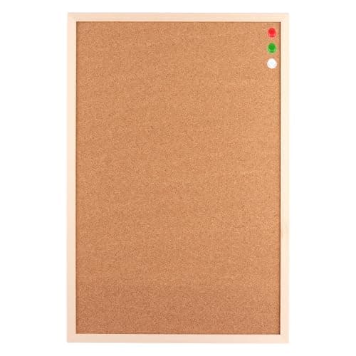 ASelected 60X40 CM Cork Board Notice Pin Board,Bulletin Board with pins,Cork Notice Board with Classic Wood Natural Framed for Wall Hanging,Vision Bulletin Board for Home Kitchen Office Decorative Pinboard