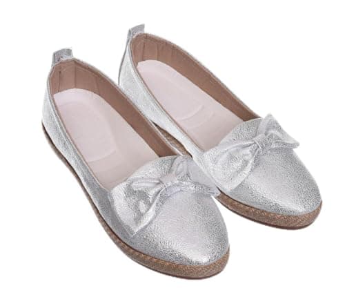 B&W womens B&W-W093-Silver Sneaker