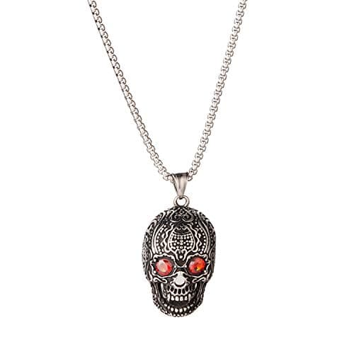 KPPTO Men's Women's Necklace, titanium-and-stainless-steel port, port,