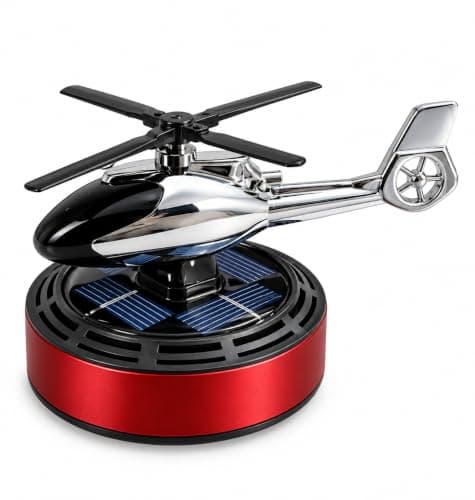 Ushop | Solar Powered Helicopter Diffuser for Car Interior Decoration | Auto Rotating Blades, No Batteries, Air Freshener, Suitable For All Cars, 6.5x4.5cm Area deodorizer
