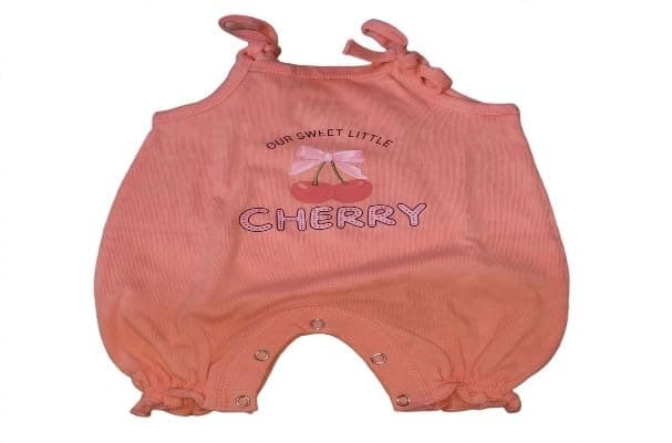lovely land Baby Girls Salopte with Cherry print Shapewear Bodysuit (pack of 1)