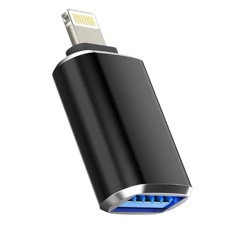 Lightng USB Adapter for iPhone/iPad - OTG Connect USB Flash Drive, Keyboard and Mouse | Compatible with iOS 14+ and iPhone 14/13/12/11/XOTG Series Electronic adapter