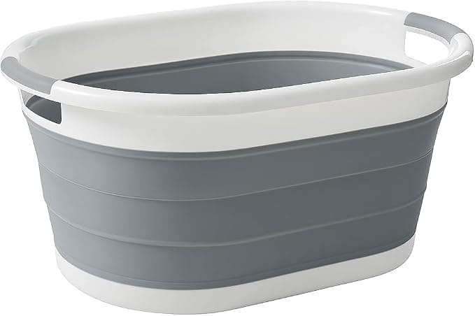Silicone Foldable and Storage Laundry Basket - Jumbo Size for Home Use, Trips and Travel - Easy Open and Close Design - High Quality Silicone Material KH