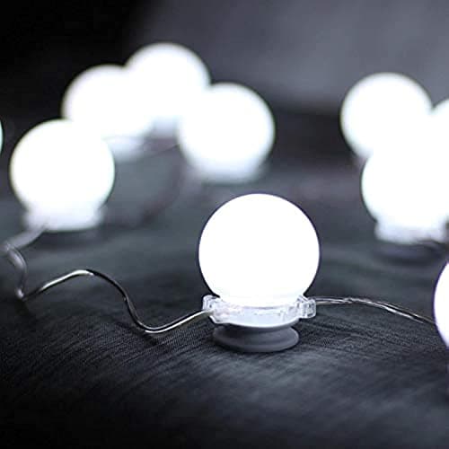 Led light makeup mirror 10-bulbs string dimmable touch control hollywood diy lamp
