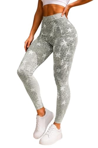 Miza Women's Starry Print Leggings, High Waist, Soft and Elastic, One Size Pants