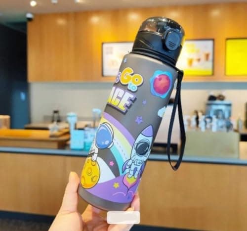 Generic Acrylic water bottle, It also has a handle for easy holding, Multicolors, .sew