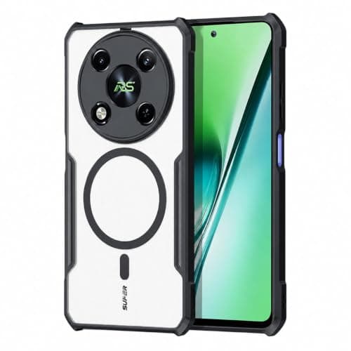 Shockproof Transparent Back Case for ITEL RS4 Heavy Duty Corner Protection, Clear PC Back with TPU Bumper, Camera Protection Cover, Not Support Wireless Charging Cellular phone case