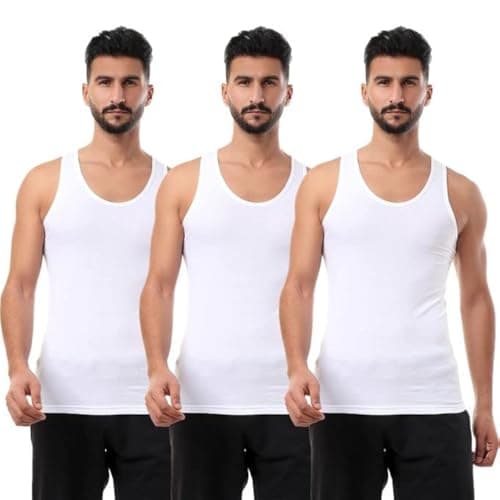 Cottonil Mens Pack Of 3 Tank Top Cotton 100% Undershirt Shirt