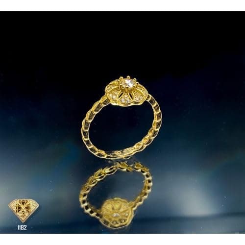 3 Diamonds 292474661778802 Band Ring For Women Gold Plated