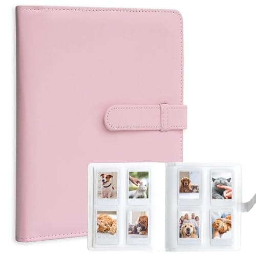 JINXXTTA 108-Pocket Photo Album for Fujifilm Instax Mini LiPlay 12 11 9 8 40 Evo 7S, Mini Link Printer, Polaroid Snap Touch PIC-300 Z2300, Mint Zip Instant Cameras & Printers,Pink