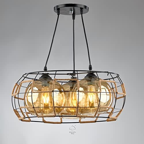 3 Squares Rope Chandelier (R1015) Light fixture