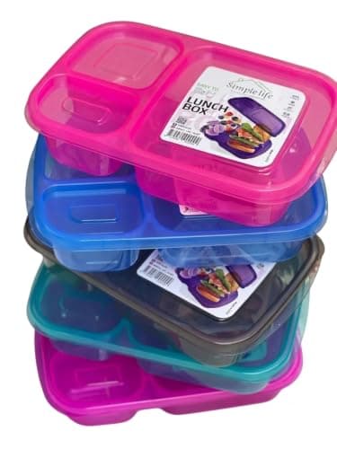 Rack 1150ml Divided Lunch Box – BPA-Free Food Storage Container with Secure Lid for Kids & Adults - Multicolor